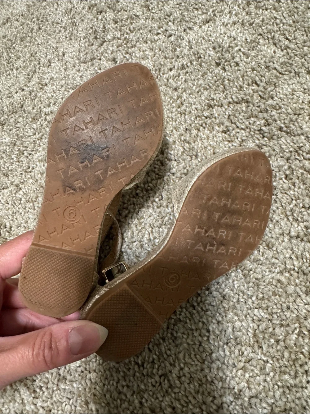 Size 6 Toddler/Baby Tahari Metallic Shoes